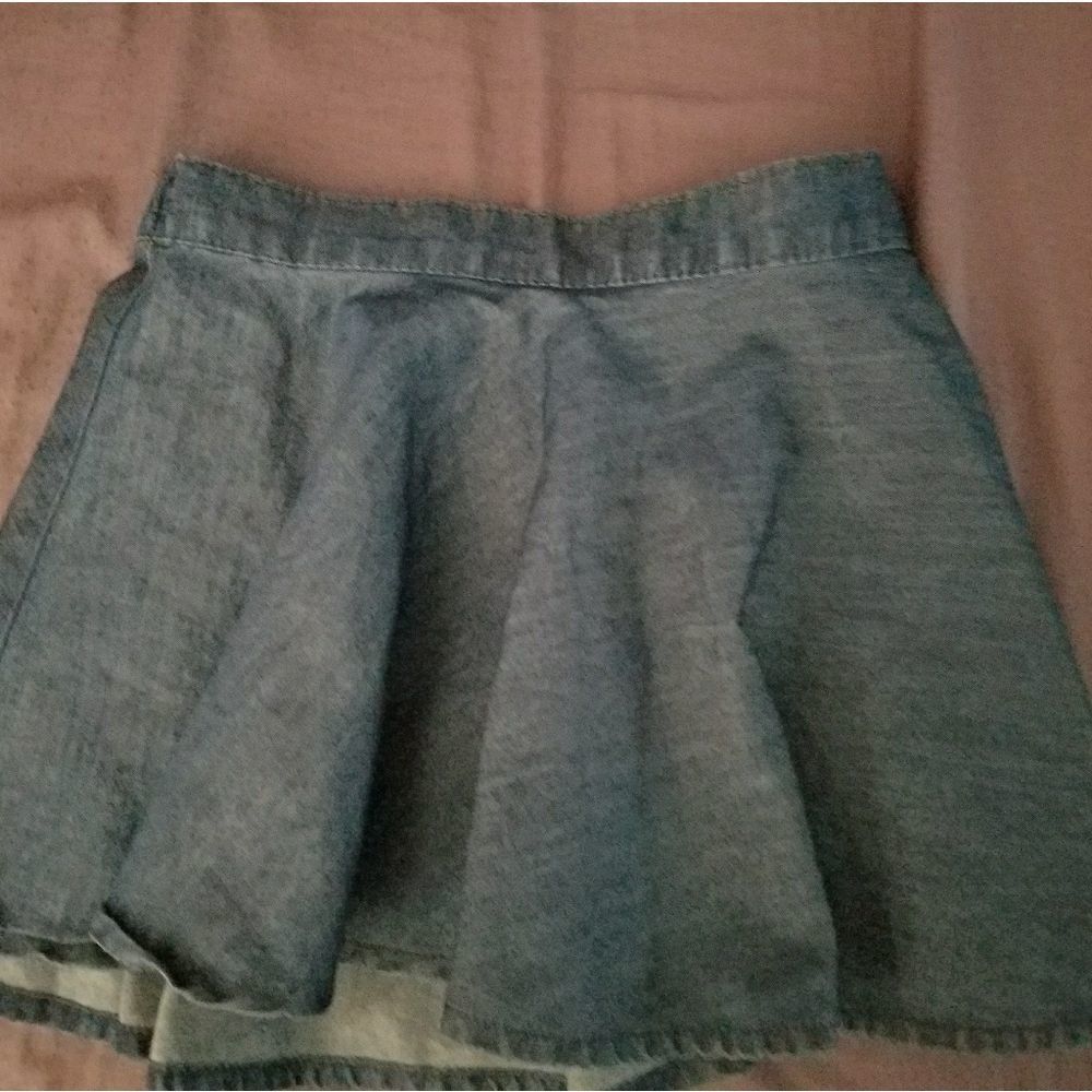 Okie Dokie Girls Denim Skirt Size 6 Blue Elastic Waist Casual